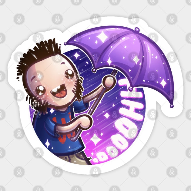 Jake's Umbrella Sticker by indiespiv